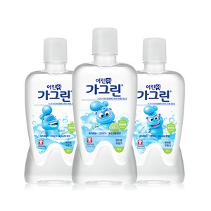 가그린 어린이용 구강세정제 청포도향 랜덤발송, 380ml, 3개