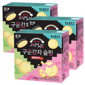 해태제과 구운감자 슬림 매콤한맛, 240g, 3개