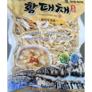 용대리덕장에서건조해서 직접가공한 최상급 황태채, 1kg, 1개