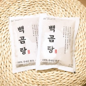 [특가판매]백곰탕 저염식 무첨가 한우곰탕 400g 4팩+백양지 2팩, 1세트