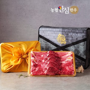 [농협안심한우] 청정더푸드 금바구니세트2호 1.2kg (꽃등심600g+안심300g+채끝등심300g), 1kg(꽃등심400g+안심300g+채끝300g), 1개