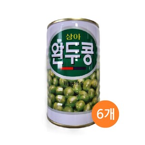 삼아 완두콩 통조림, 400g, 6개