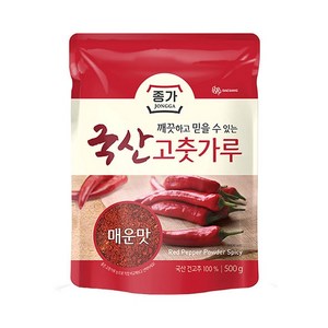 종가 국산 고춧가루 매운맛, 1개, 500g