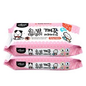 에티펫 반려동물 손발엉덩이 깨끗 아쿠아티슈, 80매, 2개