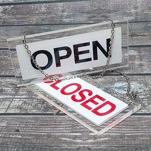 180x80x8mm 아크릴 걸이용 영업안내판-오픈 클로즈 OPEN-CLOSED(양면)