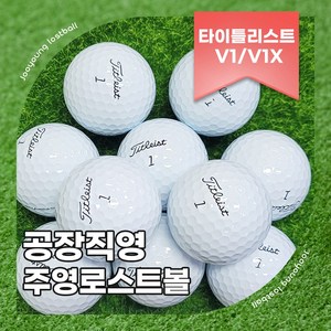 [주영로스트볼] 타이틀리스트 로스트볼 V1 3피스 V1X 4피스 중고 골프공, 화이트, 1개, 10개입, 타이틀 A급 V1X