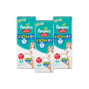팸퍼스 베이비드라이 엑스트라 흡수 팬티형 기저귀, 6단계, 132매