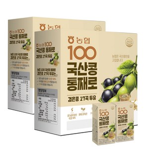 농협 100 국산콩 통째로 검은콩 17곡 두유, 32개, 190ml