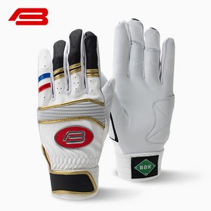 BBK BG390 배팅장갑, 화이트/레드