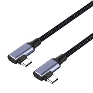 버니) C타입 양쪽 꺽인 스마트폰 100mm 급속 충전케이블 BN-C-100, 버니)C to C타입 케이블(1m), 1개