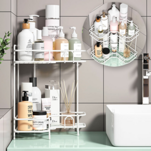 마붐생활 욕실 코너 수납 선반 화장실 모서리 정리대 2단, 1개, 클린 화이트