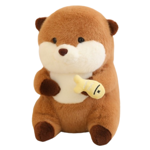 물고기 수달인형 귀여운 부드러운 촉감 애착 수면 동물 선물 30cm, 기본, 1개