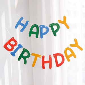 FD파티 생일 가랜드, 2개, (3) 크레파스