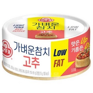 오뚜기 가벼운 참치 고추, 100g, 4개