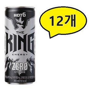 롯데칠성 핫식스 더킹 제로, 355ml, 12개