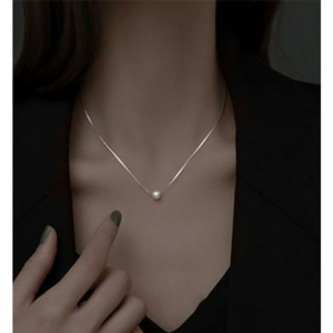 일상up 변색없는 실버925 심플 원포인트 목걸이 진주목걸이