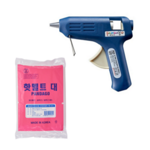 판다고 글루건 대형 60W + 핫멜트 대 500g, 1개