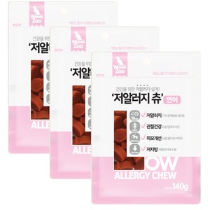 우리주 가수분해 저알러지 츄140g(연어), 140g, 3개