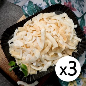 오븐에 구워 바삭한 무설탕 코코넛칩 (80g), 3개, 80g