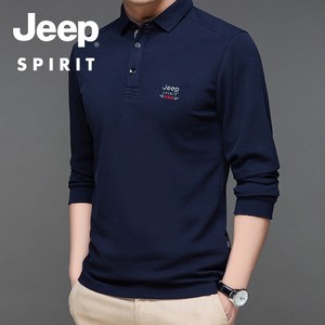 JEEP SPIRIT 남성 긴팔 카라 티셔츠 지프 넥 면 스판 남자 캐쥬얼 옷 9019