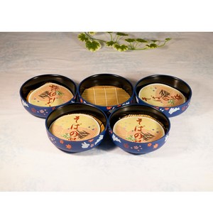 마이닝 일제 토끼무늬 반찬그릇 대접 접시, 5개, 블루