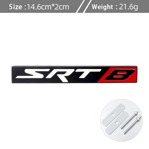 지프 3D 금속 SRT SXT 로고 엠블럼 스티커 데칼 크롬 배지 자동차 스타일링 닷지 챌린저 SRT6 SXT6 SRT8 SRT10 저니, 15 LIGHT BLUE