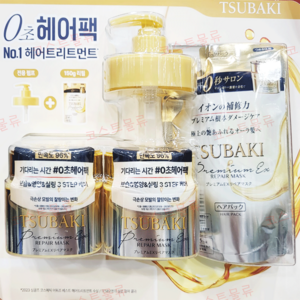 츠바키 0초헤어팩 180g*2+리필150g+펌프 + 올림생활 향균티슈 추가 구성, 1개