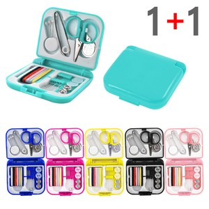 (휴대용 바느질 세트 D타입 1P+1P=총2P), 선택색상, 1세트, 엘로우 1P, 블루 1P