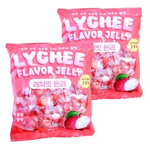 탱글탱글 과즙 리치젤리 대용량 개별포장, 2개, 500g