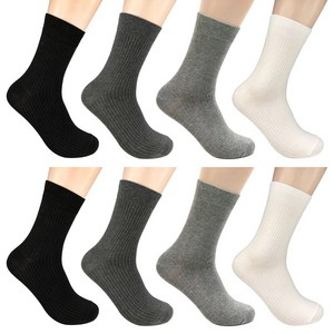 수한양말 남자 중목 양말 골지 8켤레