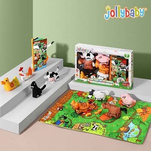 졸리베이비 플레이매트 아기 헝겊책 초점책 꼬리책 촉감놀이 인형 출산백일 선물 세트, 4. 열대우림 시리즈