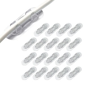 쥬롬 케이블 선정리 클립 20개, 소형, 투명