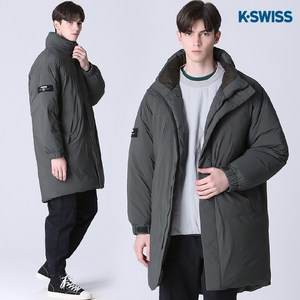 케이스위스 [케이스위스(K-SWISS)] 와펜 심볼 미드 덕다운 패딩 점퍼