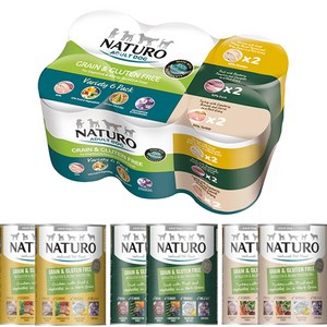 내추로 그레인&글루텐프리 강아지 주식캔 습식사료, 6개, 390g, 치킨&칠면조&오리 버라이어티