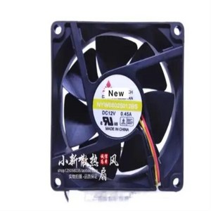 Y.S TECH NYW08025012BS 용 DC 12V 0.45A 80x80x25mm 2 선 서버 냉각 팬, 1개