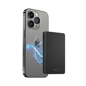 LAAON 9.5mm 초슬림 마그네틱 PD 20W 2대동시 충전 고속 유/무선 보조배터리 5100mAh ITB-MS5000 Slim