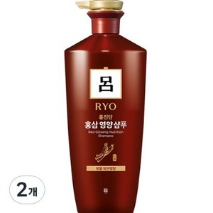 려 홍진단 홍삼 영양 샴푸, 820ml, 2개