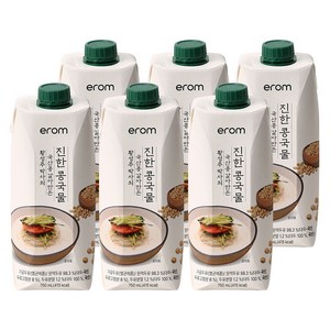 이롬 황성주 박사의 국산콩 갈아만든 진한 콩국물, 6개, 750ml