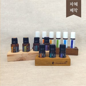 1단 원목 에센셜 오일 스탠드 진열대 거치대 선반 오일랙 모음, 마호가니, 30ml, 1단 6구