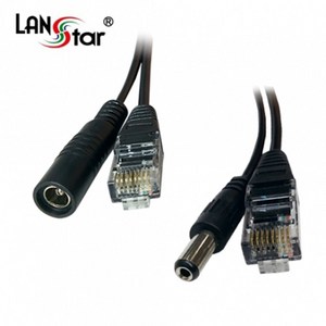 LANstar POE 패시브 아답터 케이블 0.2M 1set LS-POE-RC-0.2MS, 1, 1개