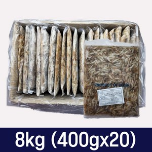 다인수산몰) 인도산 민물새우 8kg 400g x 20 도매 식당용 새우깡 김장새우 육수 이자카야, 1개