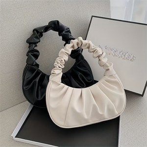 ZIGODAG Cloud Ruched Hobo Bag 여성을위한 유행하는 핸드백 단색 견갑 지갑 SXDTMM67849