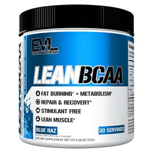 EVLUTIONNUTRITION 린 BCAA 블루 라즈 맛, 1개, 237g