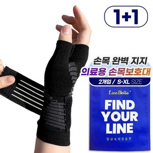 라인벨라 의료용 테이핑 손목 보호대, 2개