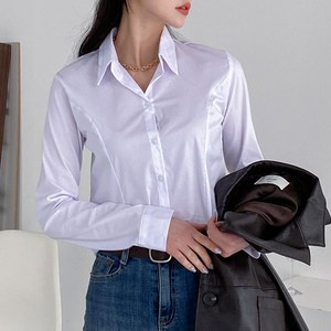 퍼니걸스 1681 스판 남방 데일리 긴팔 셔츠 여성의류 30대데일리룩