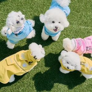 위니즈 강아지우비 강아지비옷 대형견 애견우비, 핑크, 1개
