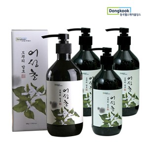 동국 모뿌리 발효 어성초 샴푸 대용량 500ml X 4병 특허받은 자연성분 두피청정샴푸 모발진정 비듬 볼륨케어, 500g, 4개