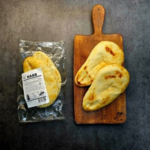 [베나레스] 화덕에 구워 더 맛있는 인도 플레인 난 세트, 3개, 180g