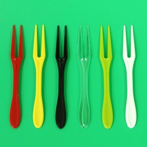 두날 포크 (1000개) 8.5cm / 미니 일회용 플라스틱 벌크 개별 낱개 포장 배달 캠핑 테이크아웃 용기 백색 블랙 샐러드 디저트 도시락 다과, 백색(1000개)(벌크포장), 1개