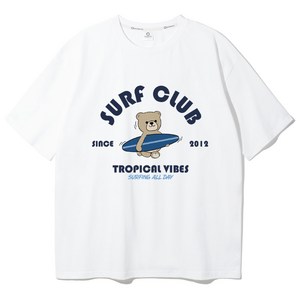 앨빈클로 BEAR SURF CLUB 오버핏 반팔티 AST4506